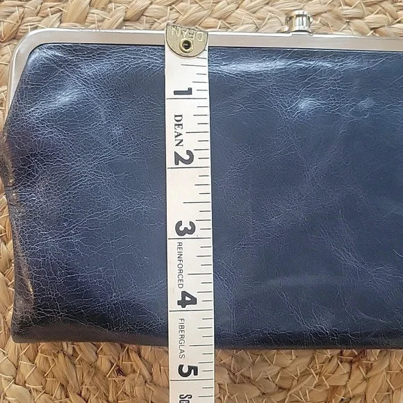 HOBO Original Lauren Wallet Clutch Turquoise Blue Silver Hardware EUC - Picture 16 of 16